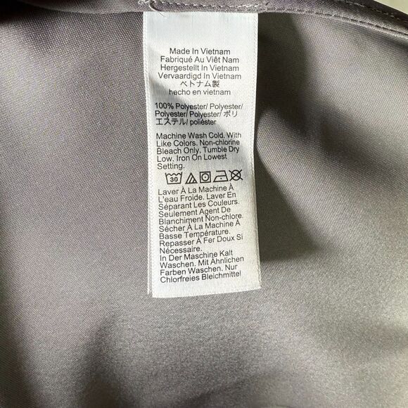 J. Crew Gwyneth Slip Midi Luster Charmeuse Dress Gray US Womens 14 90s Style - Picture 8 of 12